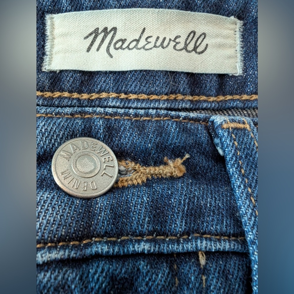 Madewell Curvy High-Rise Denim Shorts Canterdale Wash Size 27 - Picture 5 of 12